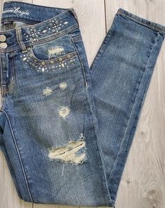 American Eagle embellishment skinny jeans